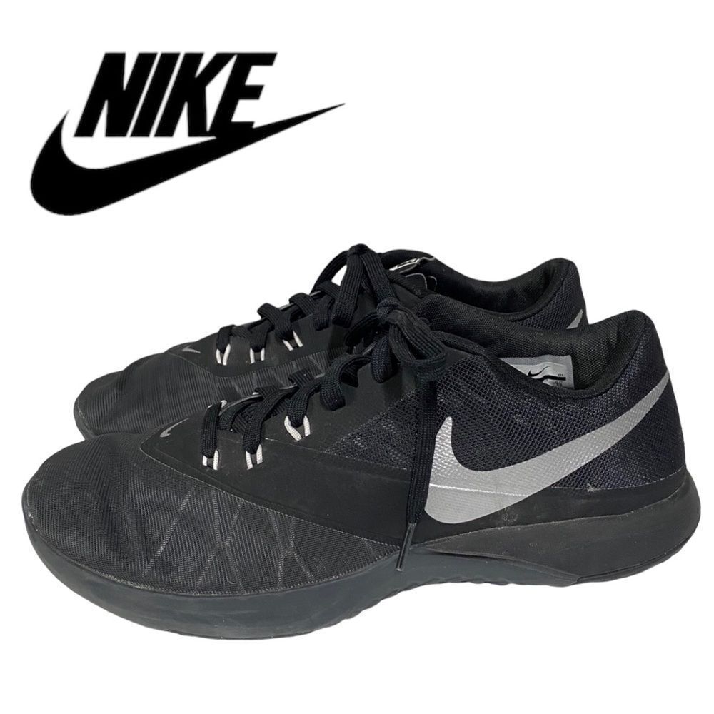 NIKE Men's Lite Trainer 4 Anthracite Metallic Silver Shoes Sneakers 10